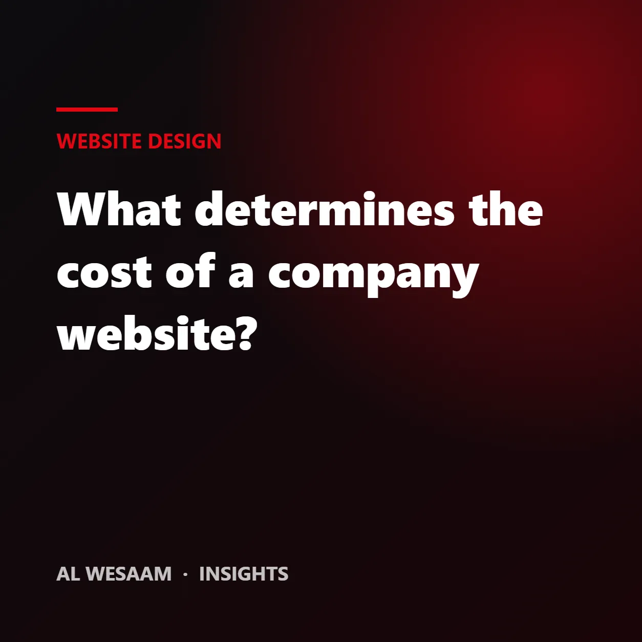 What Determines the Cost of a Company Website?