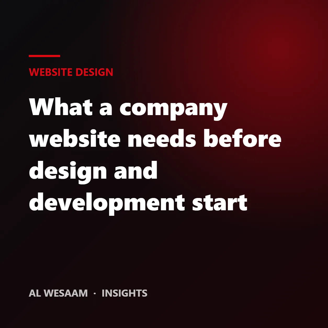 What a Company Website Needs Before Design and Development Start