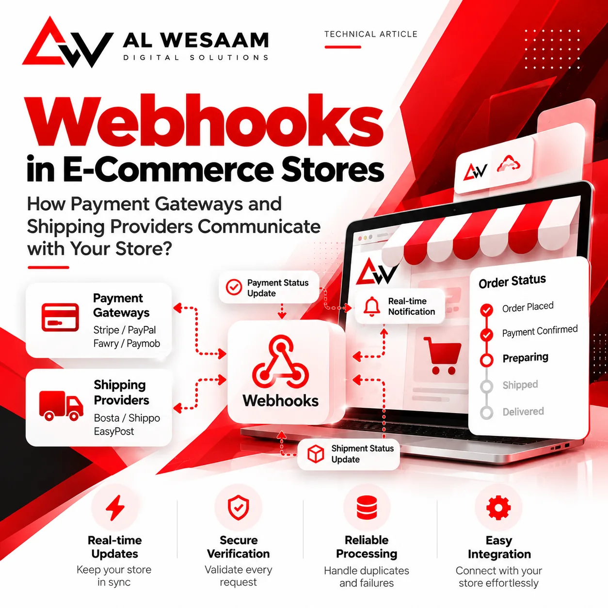 E-commerce Webhooks: How Payments and Shipping Communicate with Your Store